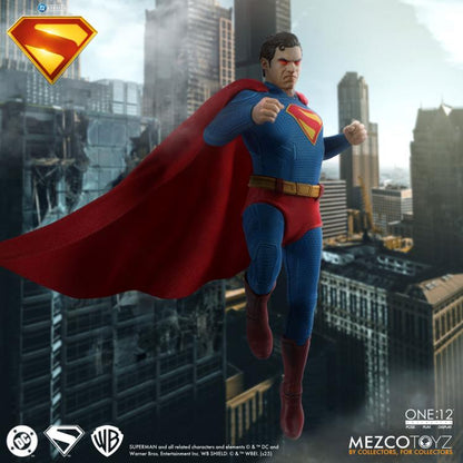Superman 2025 One:12 Collective 1/12 Scale Figure — Heat Vision Head Portrait City View