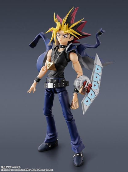 Yami Yugi S.H.Figuarts 6-Inch Figure — Side View Displaying Duel Disk and Hand Parts