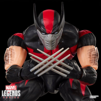 Ultimate Wolverine Marvel Legends 6-Inch Figure — Close-Up Detail of Crossed Adamantium Claws and Respirator Mask