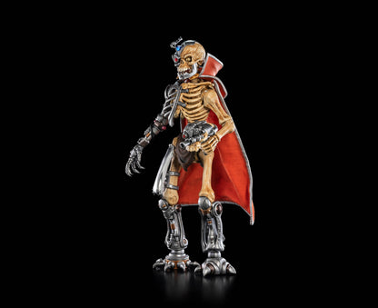 Dr. Cyborn Skeleton Warriors Infinite Legions 6-Inch Figure — Three-Quarter View with Skull Pistol and Open Cape