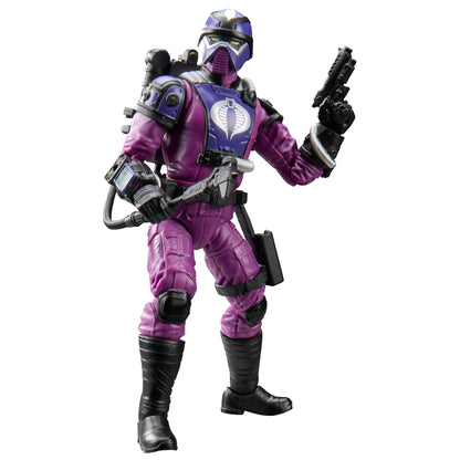 Techno-Viper G.I. Joe Classified Retro 6-Inch Figure — Three-Quarter View Holding Pistol with Backpack Detail
