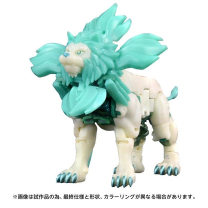 Green Lio Convoy New Legends NL-01 Figure — Lion Alt Mode Front Three-Quarter View