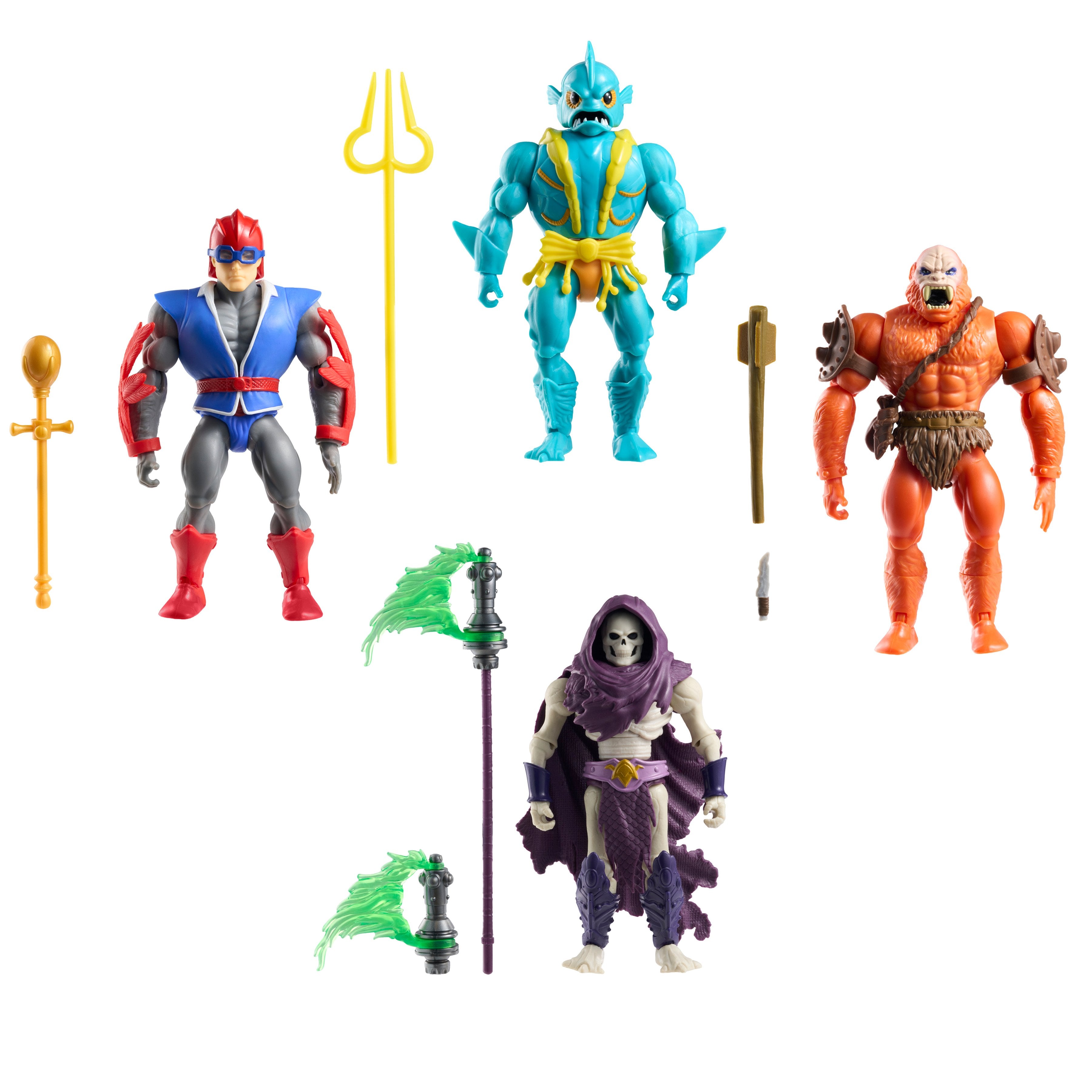 Battle for Subternia MOTU Origins 4-Pack — Contents Display All Figures and Accessories