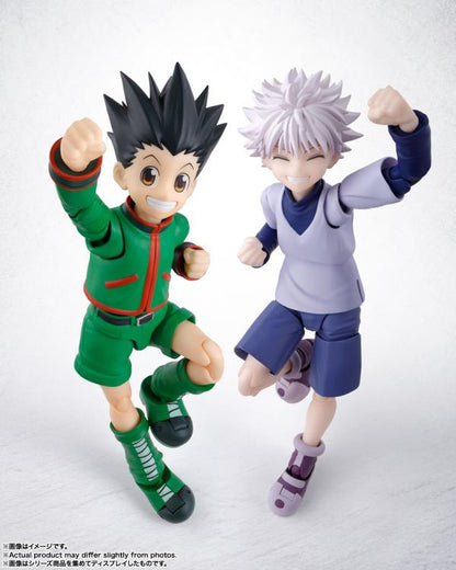 Killua Hunter x Hunter S.H.Figuarts 5.5-Inch Figure — Displayed Alongside Gon Figuarts Jumping Pose
