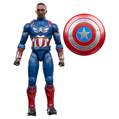Captain America Sam Wilson Marvel Legends 6-Inch Figure — Out of Box with Shield Accessory Detail