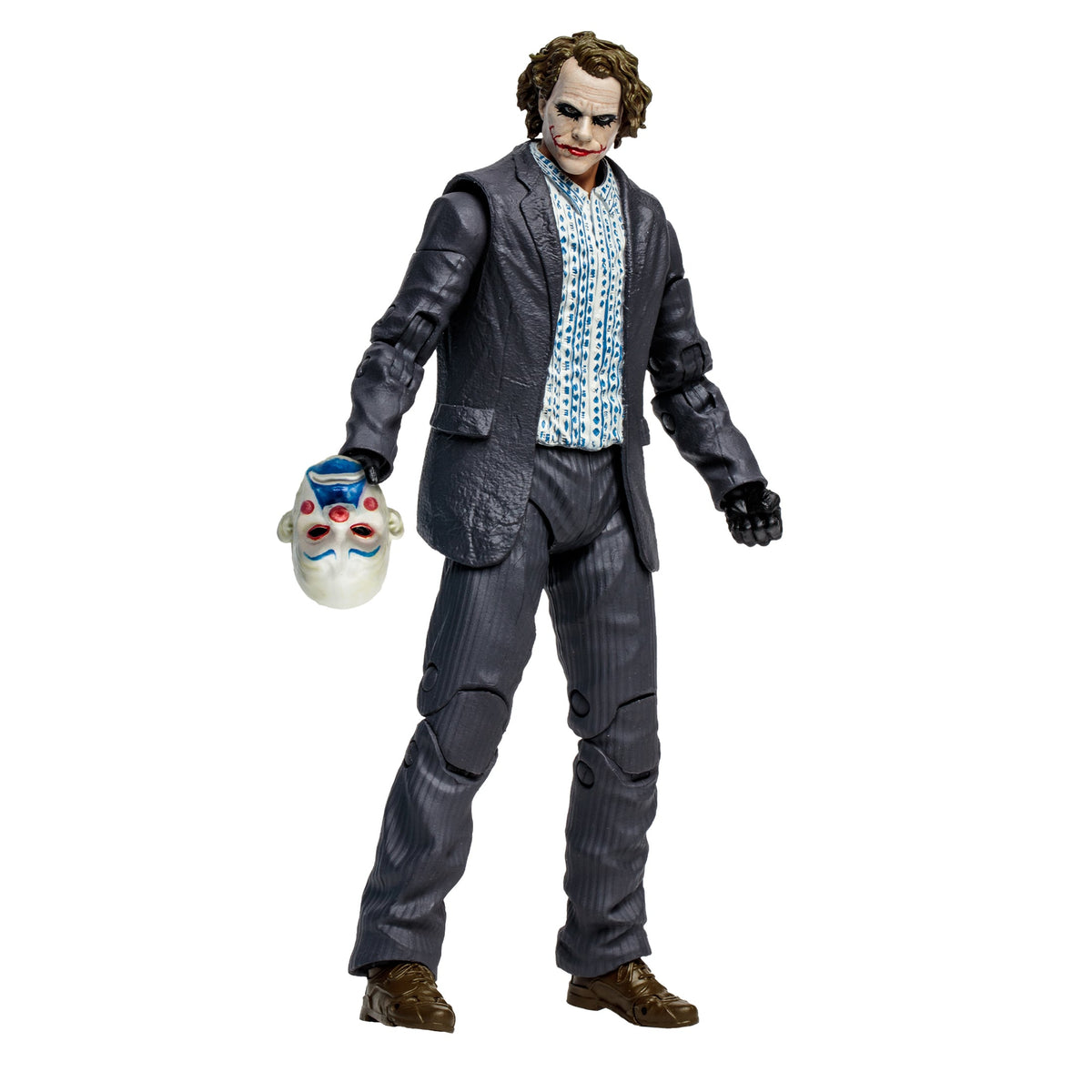 Joker Dark Knight DC Multiverse 7-Inch Figure — Unmasked Head Holding Clown Mask Out of Box