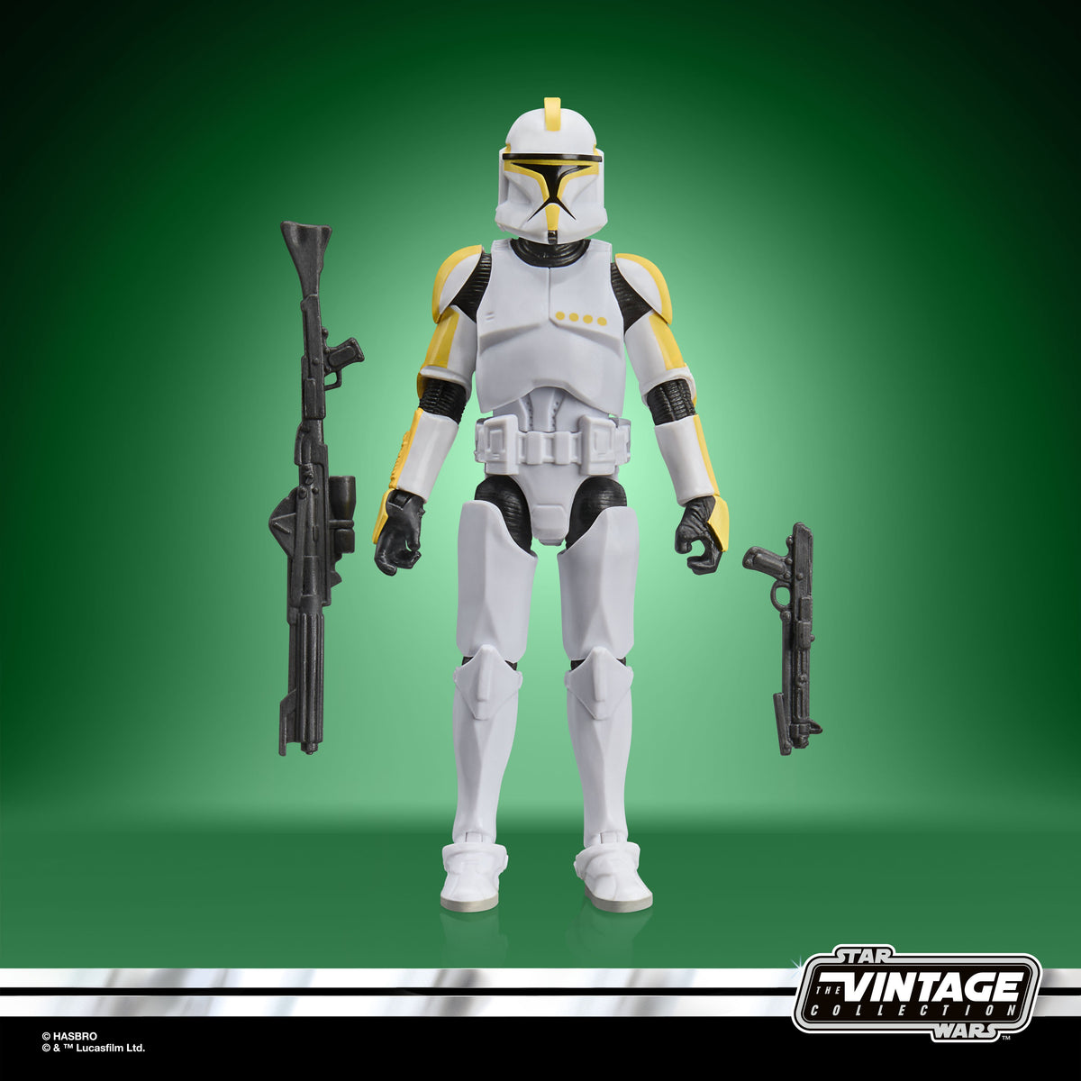 Clone Trooper Commander Vintage Collection 3.75-Inch Figure — Accessories Included Blaster and Rifle
