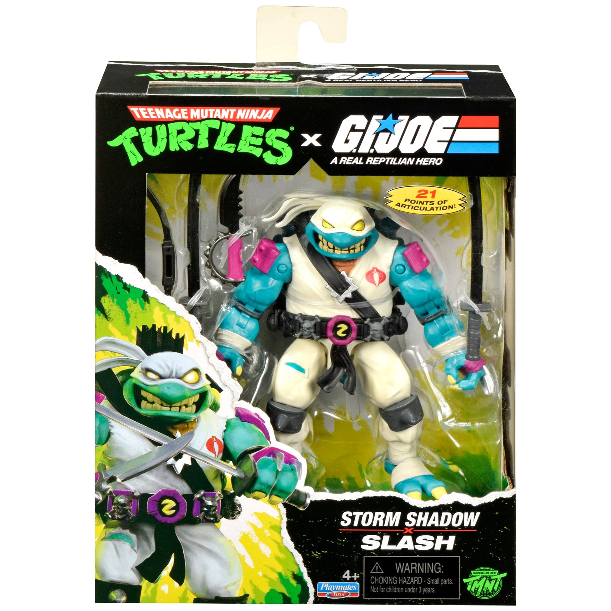 Slash Storm Shadow TMNT x GI Joe 4.5-Inch Figure — Box Art Front View