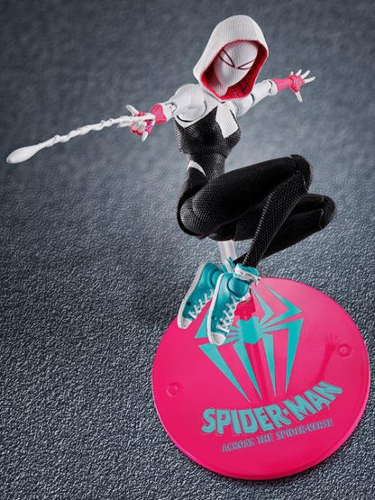 Spider-Gwen S.H.Figuarts Across the Spider-Verse Figure — Tamashii Stage Stand with Spider-Verse Logo
