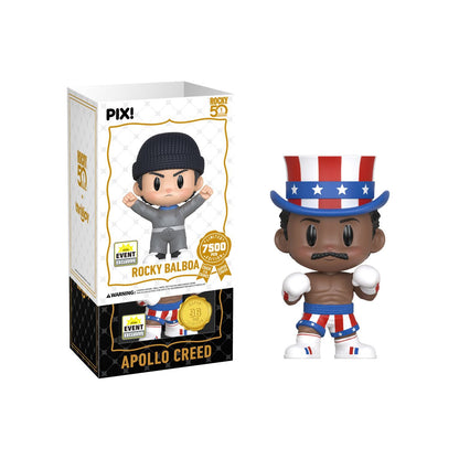 Apollo Creed Pix! Vinyl Super Chase Variant — Figure Front View with 96-Piece Limited Box Detail