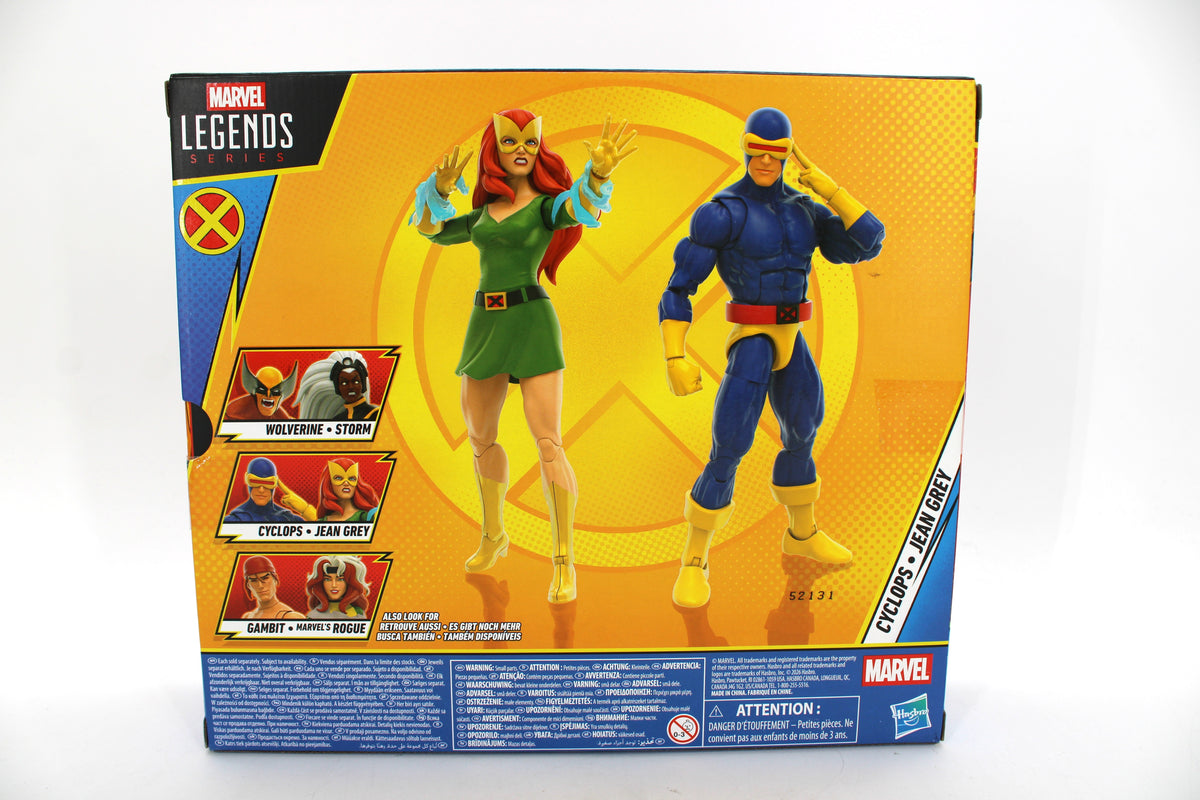 Cyclops & Jean Grey X-Men '97 Marvel Legends 2-Pack — Box Back with Character Artwork