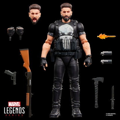 Punisher Marvel Legends 6-Inch Figure — Accessories Included Full Display Layout