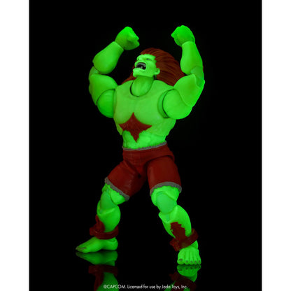 Blanka Ultra Street Fighter II 6-Inch Figure — Glow-in-the-Dark Victory Pose Back View