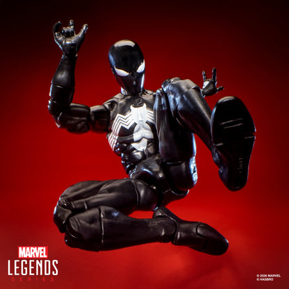 Symbiote Spider-Man Marvel Legends Maximum 6-Inch Figure — Seated Articulation Pose Side View