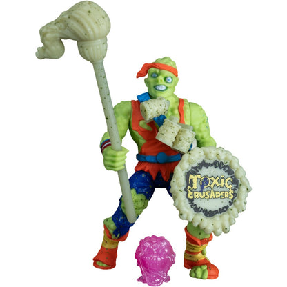 Toxie Toxic Crusaders 5-Inch Figure — Accessories Included: Mop, Shield, Bandolier, Slime