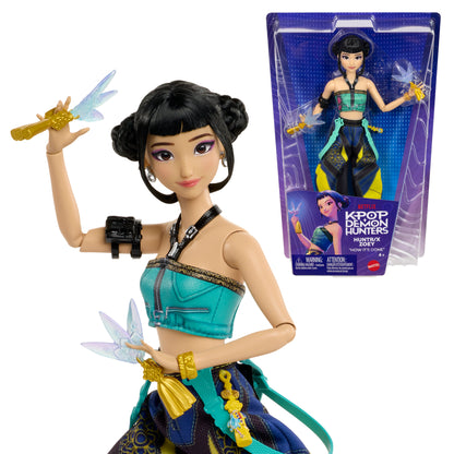 Zoey KPop Demon Hunters HUNTR/X 12-Inch Doll — Figure with Package Box Art