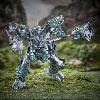 Grimlock Studio Series Titan Class Figure — Action Pose with Mace Raised Overhead