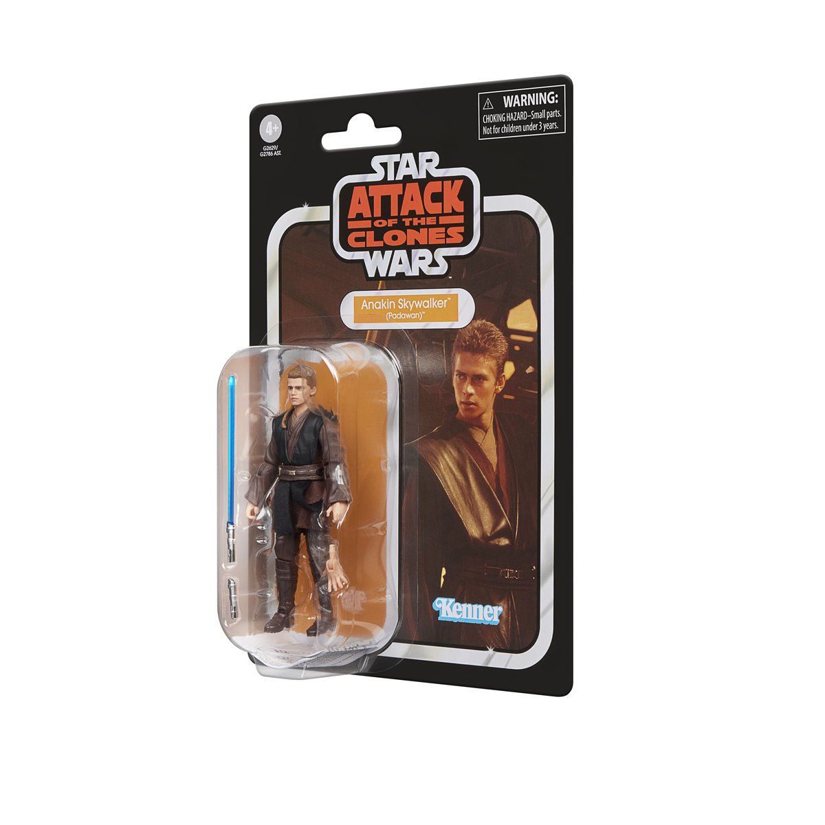 Anakin Skywalker Padawan Vintage Collection 3.75-Inch Figure — Package Angled View Bubble Detail