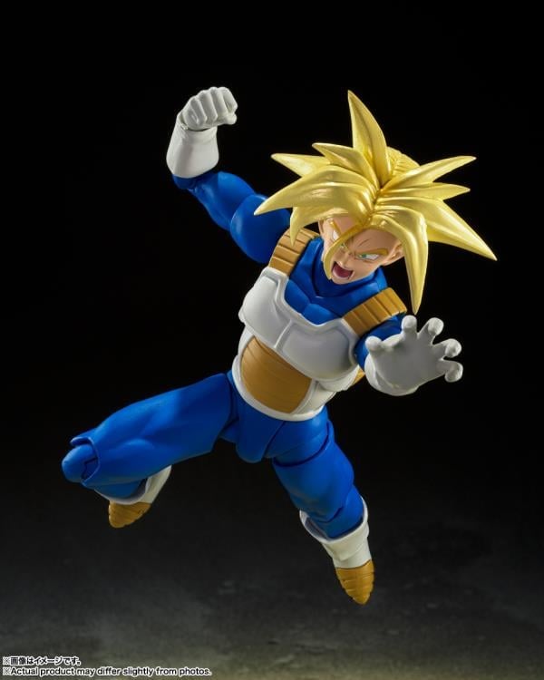 Super Saiyan Trunks S.H.Figuarts 5.5-Inch Figure — Aerial Power Pose Out of Box