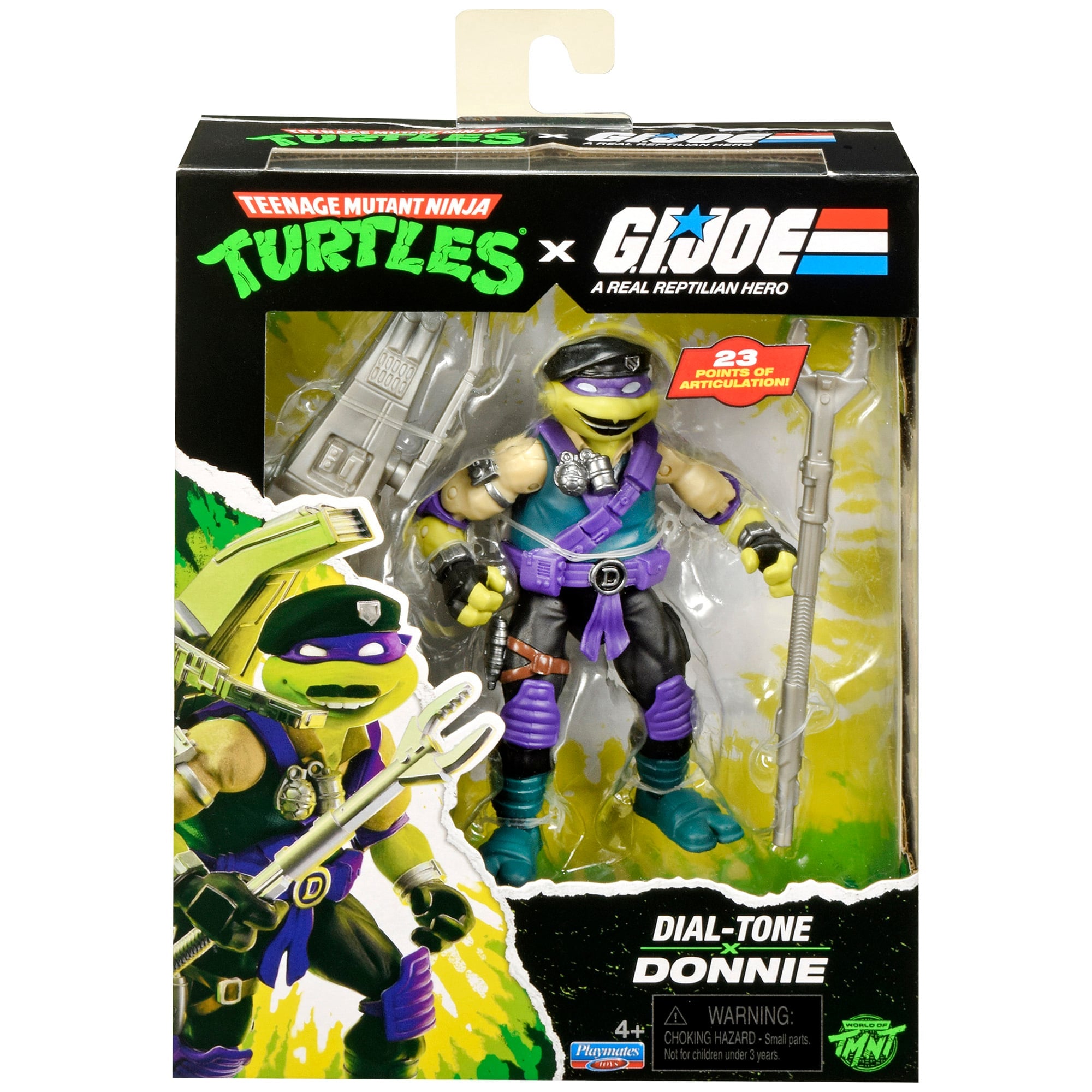 Donatello as Dial-Tone TMNT x GI Joe 4.5-Inch Figure — Box Front Package Detail