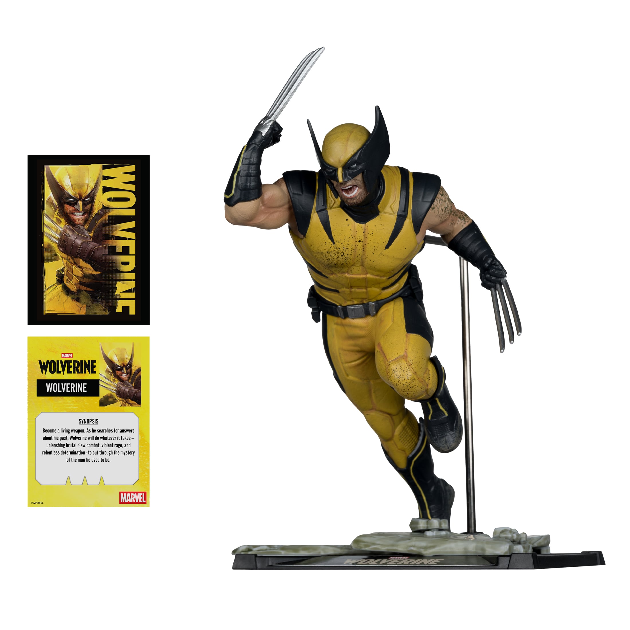 Wolverine McFarlane Gold Label 1/10 Scale Figure — Contents Display with Collector Card