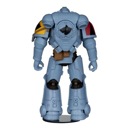 Space Wolves Grey Hunter Warhammer 40K 7-Inch Figure — Back View Showing Power Pack and Wolf Emblem
