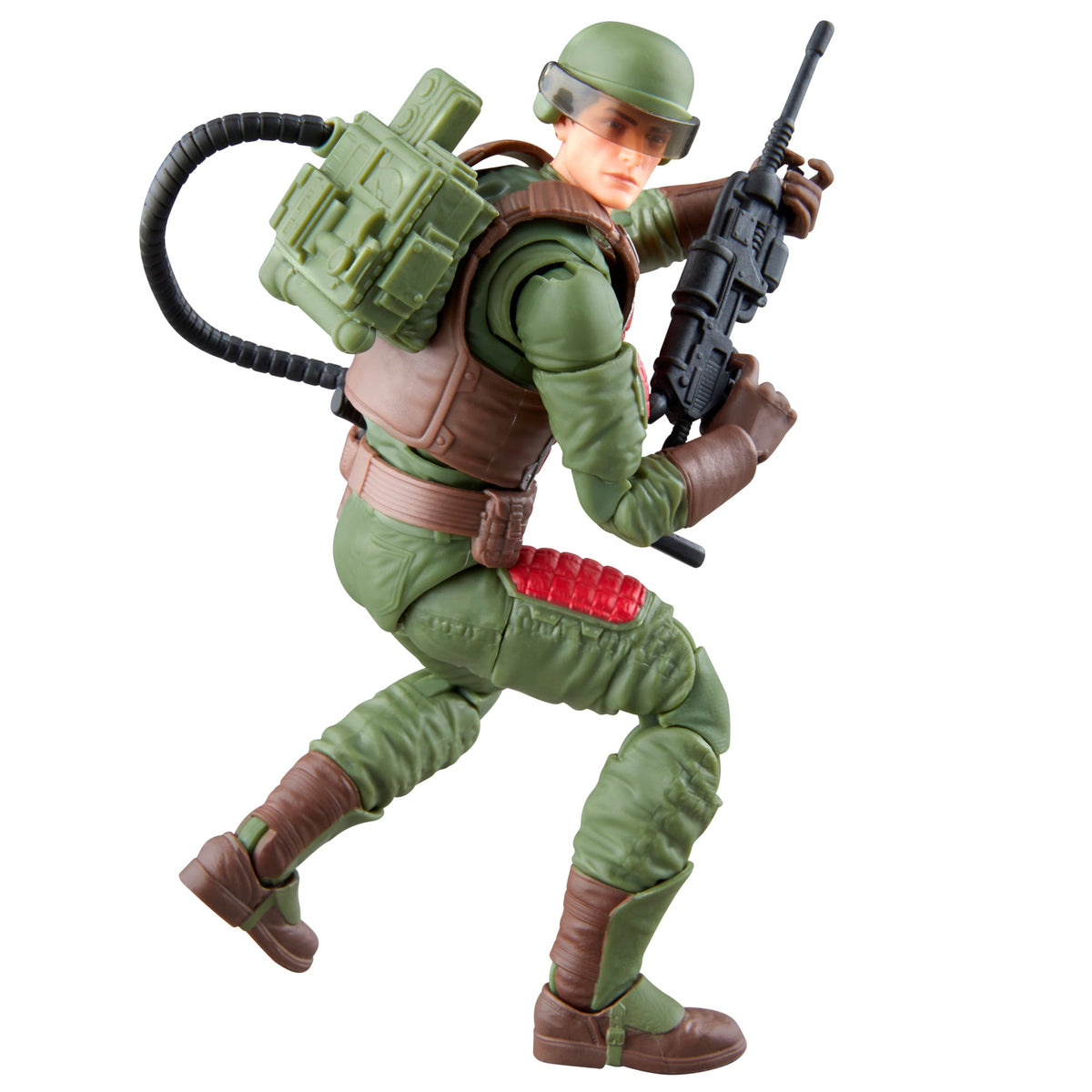 Flash G.I. Joe Classified Retro Collection 6-Inch Figure — Three-Quarter Back View Running with Laser Rifle