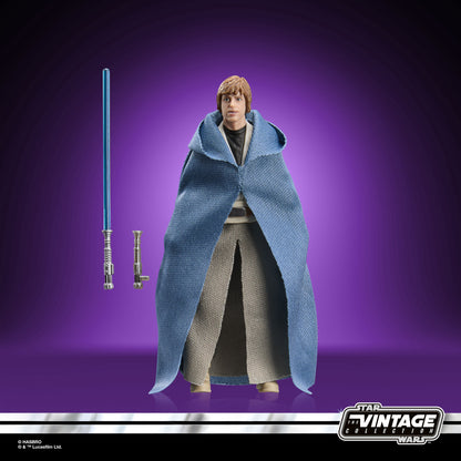 Luuke Skywalker Star Wars The Vintage Collection 3.75-Inch Action Figure — Front View with Lightsaber Accessories Shown