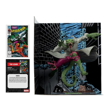 The Lizard McFarlane Marvel 1/10 Scale Figure — Contents Display with Art Card and Backdrop