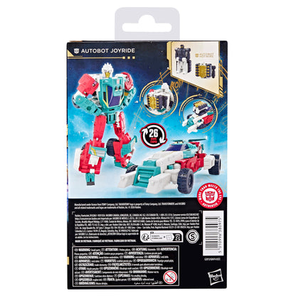 Autobot Joyride Age of the Primes Deluxe — Box Back with 26-Step Conversion Diagram