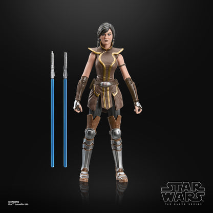Satele Shan Black Series 6-Inch Figure — Accessories Included Display with Two Blue Lightsabers