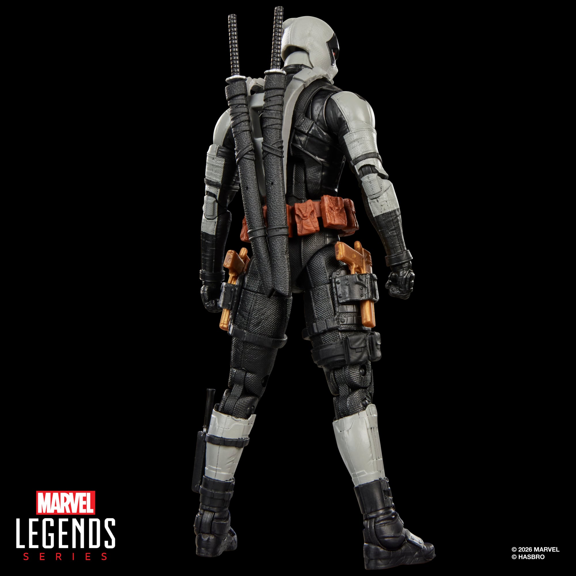 Deadpool Concept Art Marvel Legends 6-Inch Figure — Back View Katanas Sheathed Detail