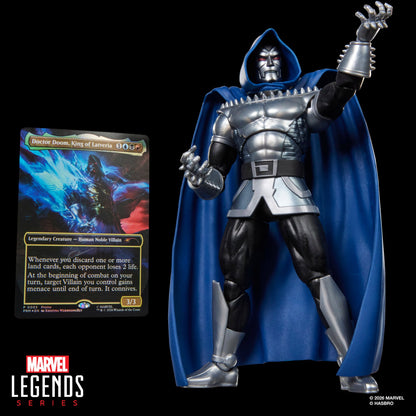 Doctor Doom 2099 Marvel Legends 6-Inch Figure — Figure with MTG Doctor Doom King of Latveria Foil Card