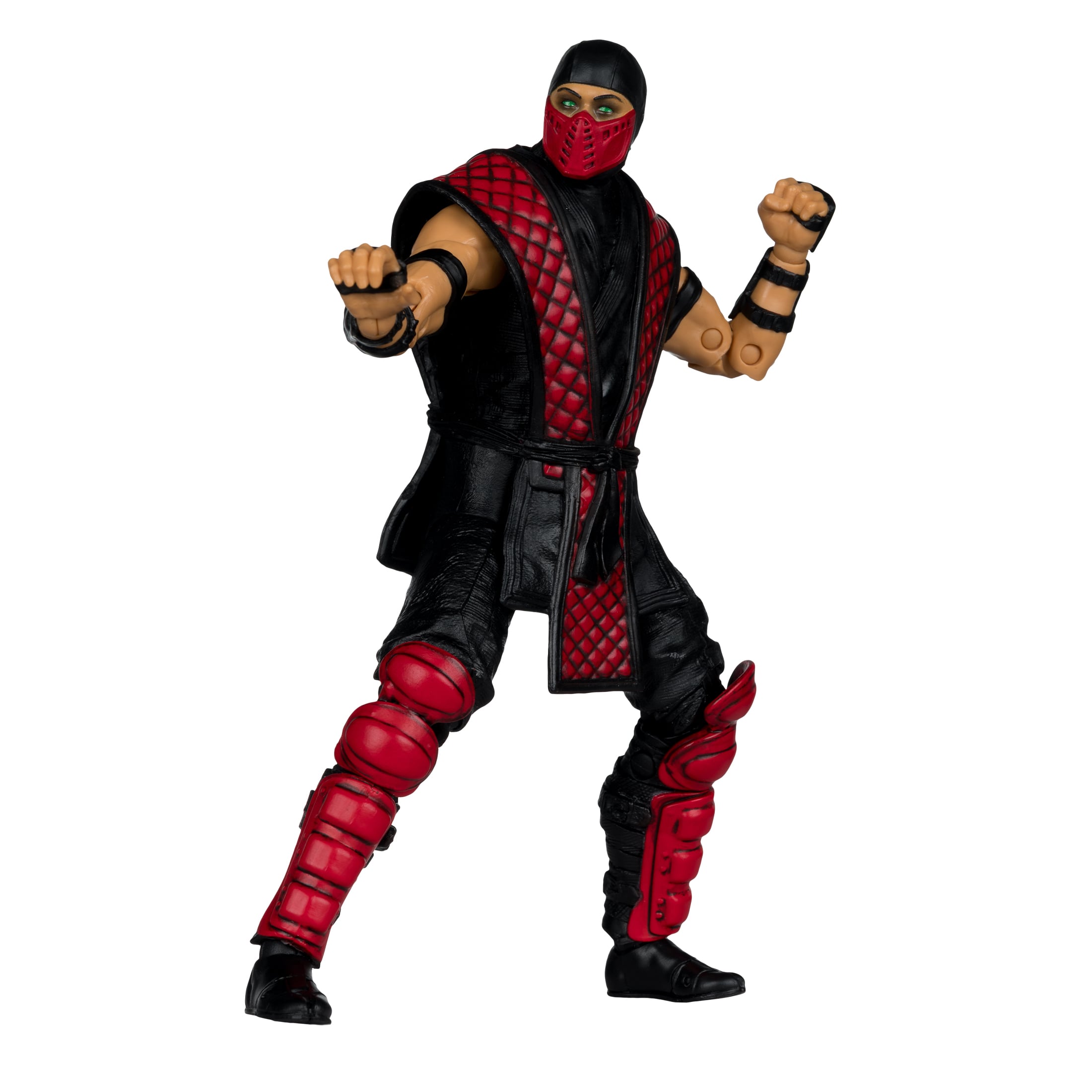 Ermac Mortal Kombat Klassic 7-Inch Figure — Articulation Pose on white background showing wide fighting stance and leg articulation