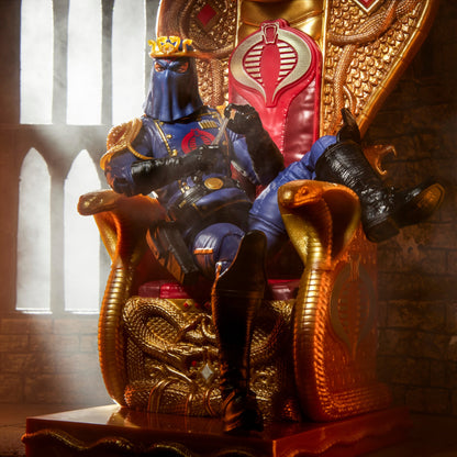 Cobra Commander Classified Series 6-Inch Figure — Articulation Pose Seated Casually with Knife and Crown