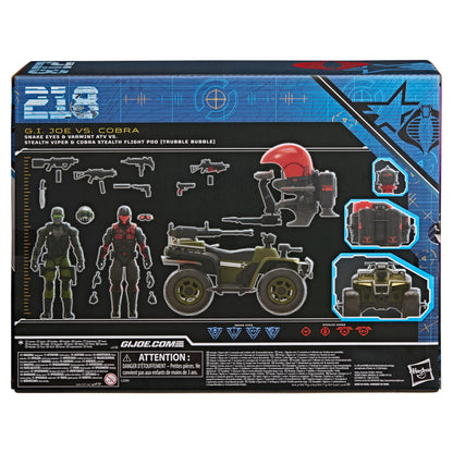 GI Joe Classified Series #218 — Box Back Showing Complete Contents and Vehicle Detail Callouts