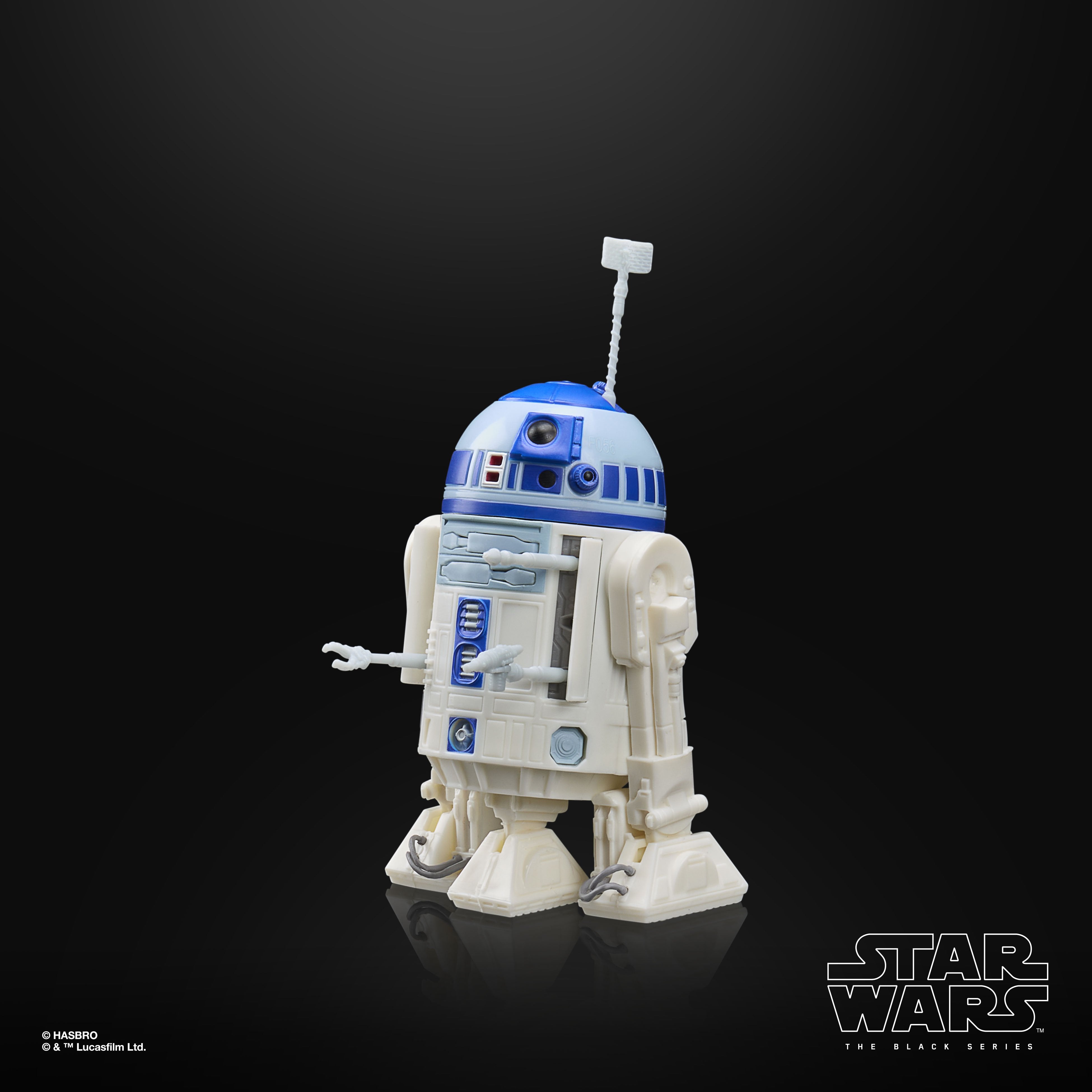 R2-D2 Droids Black Series 6-Inch Figure — Back View with Antenna Attached
