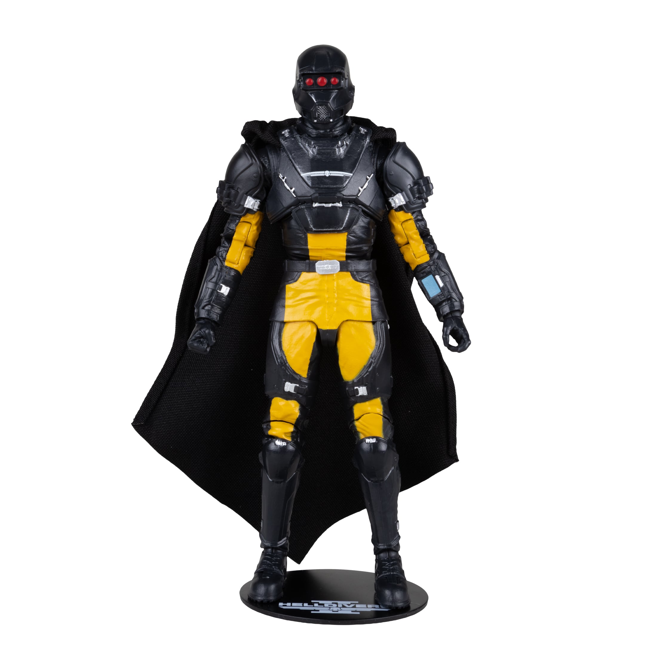 SA-04 Combat Technician Helldivers 2 Elite Edition 7-Inch Figure — Front View on Figure Base with Cape Displayed
