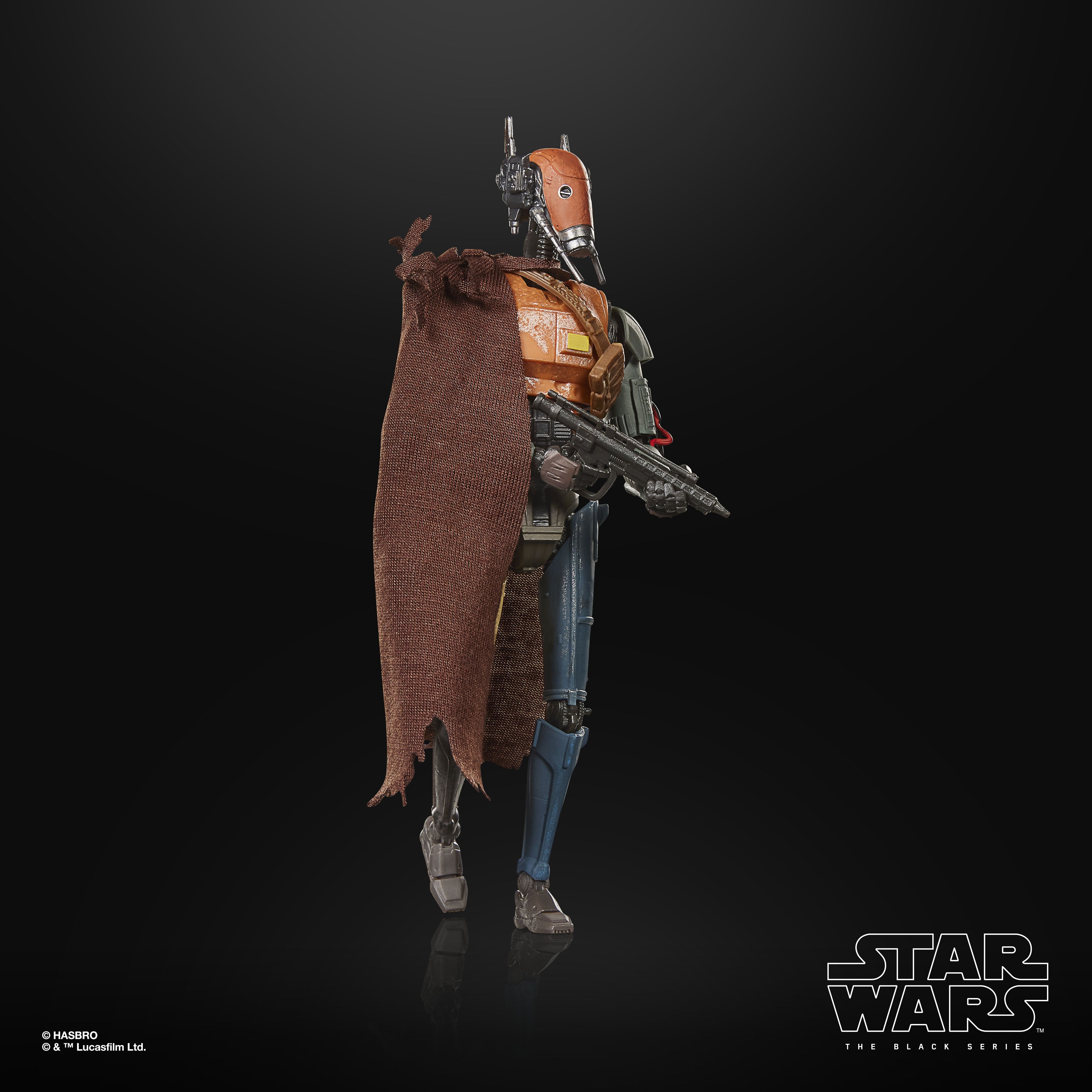 Mercenary Guard Droid Black Series 6-Inch Figure — Side View with Blaster at Ready