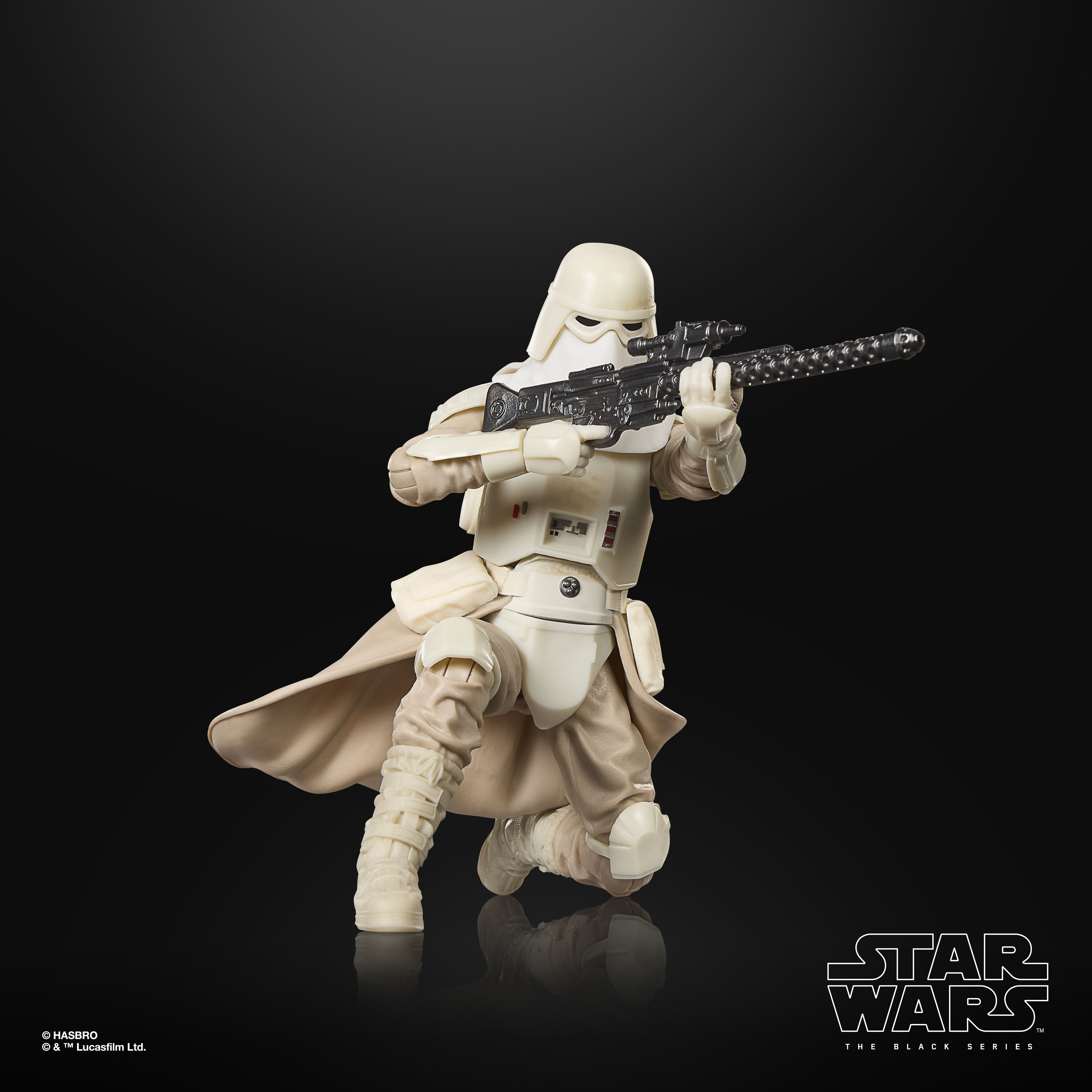 Imperial Remnant Snowtrooper Black Series 6-Inch Figure — Kneeling Sniper Pose with Blaster Rifle