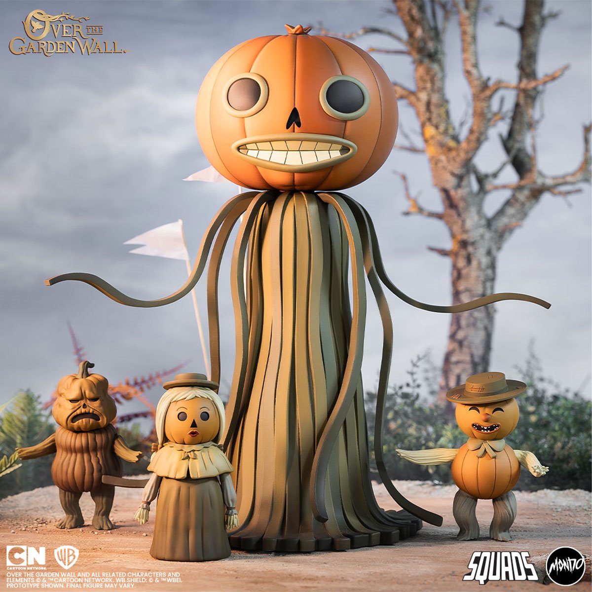 Over the Garden Wall Chapter 2 Figure Set — Enoch with Grandpa Pumpkin and Man Pumpkin Outdoor Scene
