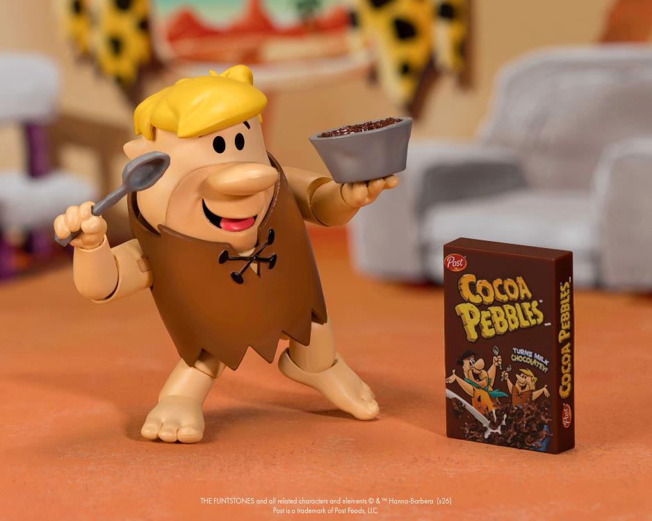 Barney Rubble Cocoa Pebbles 1:12 Scale Figure — Out of Box Holding Bowl and Spoon