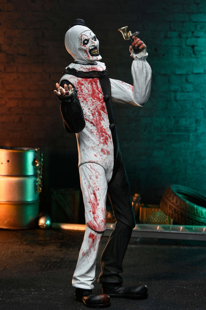 Art the Clown Terrifier 2 Ultimate 7-Inch Figure — Side View Holding Bicycle Horn