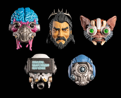 Cosmic Legions Mortal Thorn 5-Head Pack — All Five Heads Bright Display View