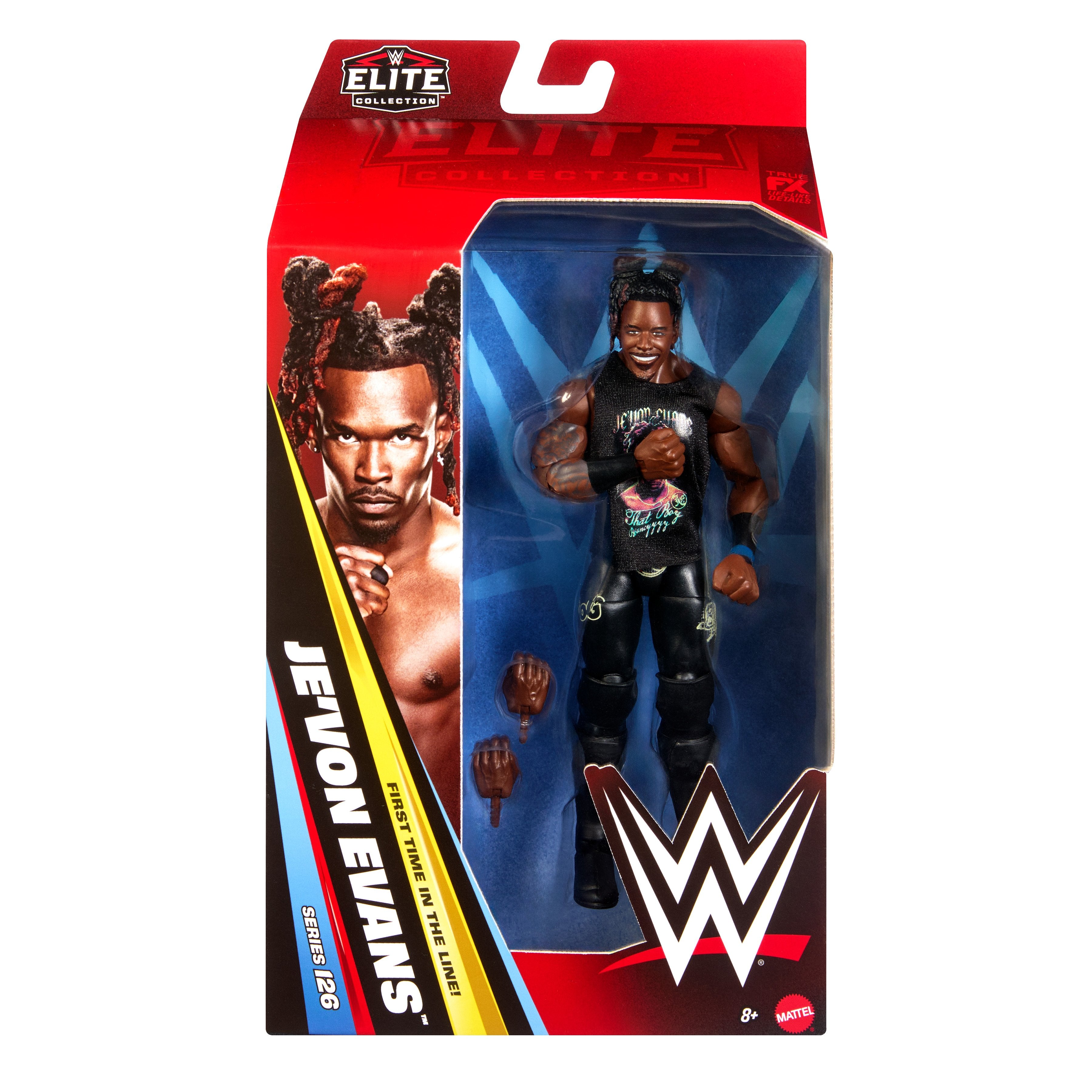 Je'Von Evans WWE Elite Collection 6-Inch Figure — Package Front, Series 126 Box Art