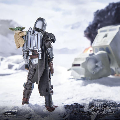Mandalorian with Grogu Black Series 6-Inch Deluxe — Back View Showing Jetpack Detail