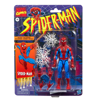 Spider-Man Marvel Legends Retro Collection 6-Inch Cel Shaded Figure — Package Detail Card Front