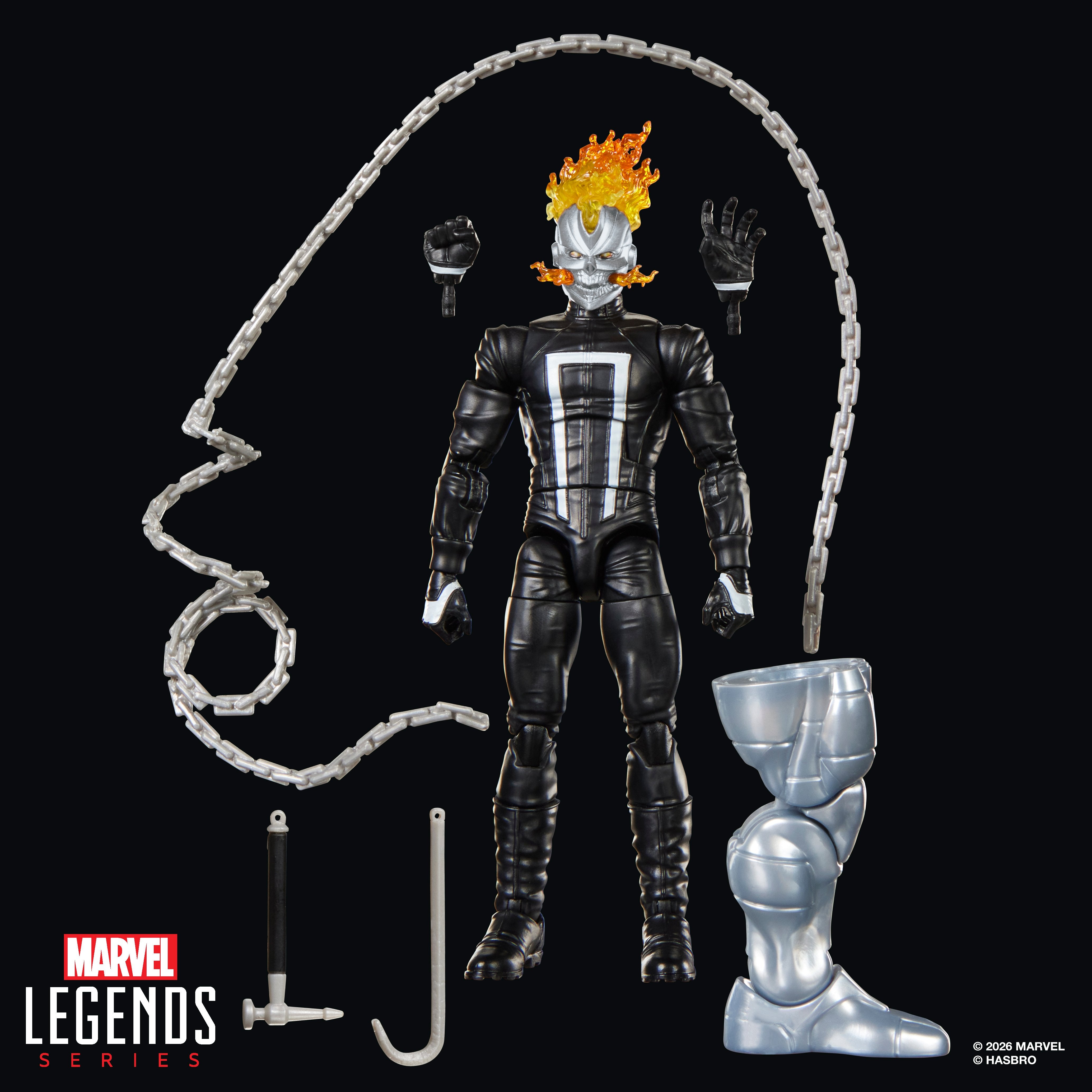 Ghost Rider Robbie Reyes Marvel Legends 6-Inch Figure — Accessories Included Layout with BAF Piece