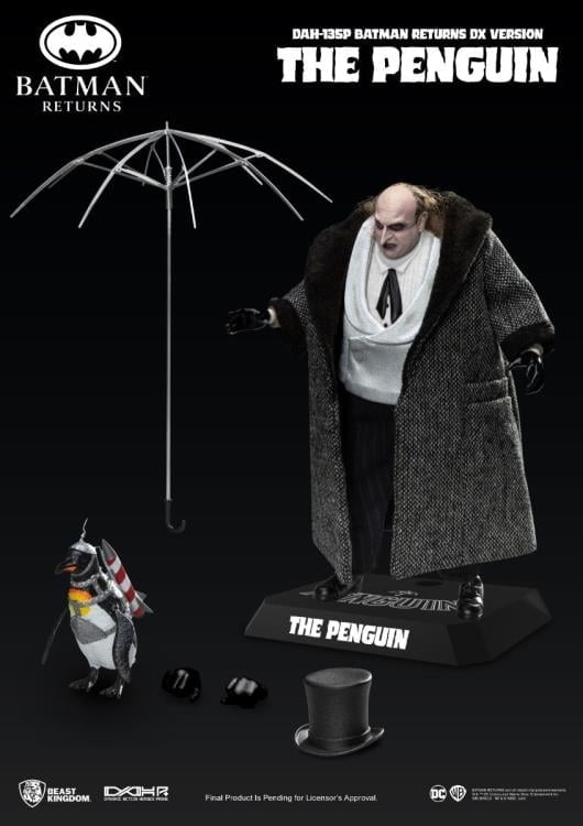 Penguin DAH-135P Batman Returns DX 8-Inch Figure — Accessories Included Display with Stand Mini Penguin Umbrella and Top Hat
