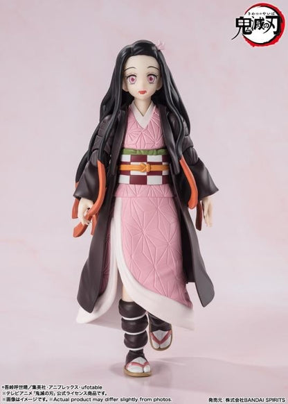 Nezuko Kamado S.H.Figuarts 5-Inch Figure — Smiling Human Expression Face Part Display